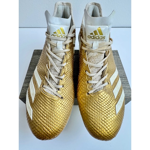 Adidas‎ Adizero 5-Star 6.0 Gold Snakeskin Football Cleats Mens 9.5 BW0778 main image 9